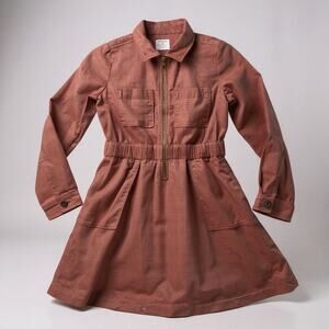 Girls CrewCuts Pink Long Sleeve Corduroy Dress 8